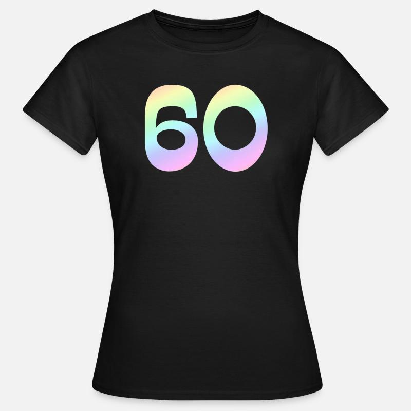 60, Gradient, Pastel - Women's T-Shirt - black