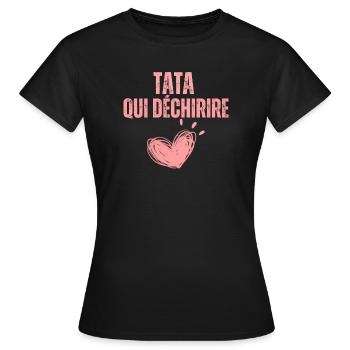 Auntie who tears - Women's T-Shirt - black - Front - AI Model Female 172 dark (172cm)