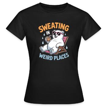 Dictions de transpiration Drôle de cadeau de transpiration - T-shirt Femme - noir - Devant - AI Model Female 172 dark (172cm)