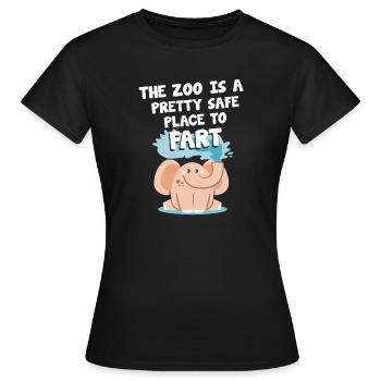 Safari Afrique Savane Éléphant de savane - T-shirt Femme - noir - Devant - AI Model Female 172 dark (172cm)