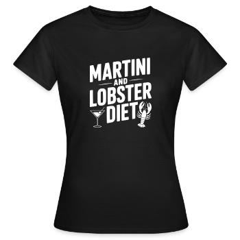 Martini- und Hummerdiät - Frauen T-Shirt - Schwarz - Vorne - AI Model Female 172 dark (172cm)