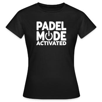 Padel Fashion Activated Power Button Sport Style - Women's T-Shirt - black - Front - AI Model Female 172 dark (172cm)