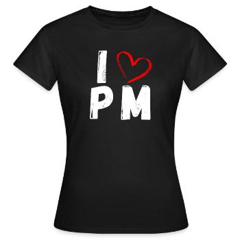 I Love PM | I love PM | Product Management - Women's T-Shirt - black - Front - AI Model Female 172 dark (172cm)