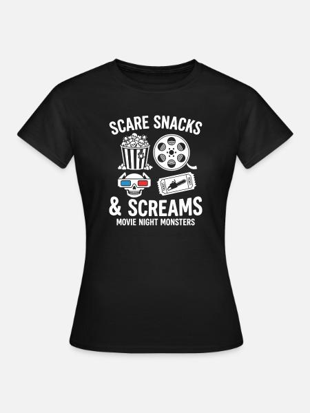 Scare Snacks & Screams - Frauen T-Shirt - Schwarz