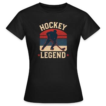 Légendes du hockey – articles de fans de hockey sur glace - T-shirt Femme - noir - Devant - AI Model Female 172 dark (172cm)