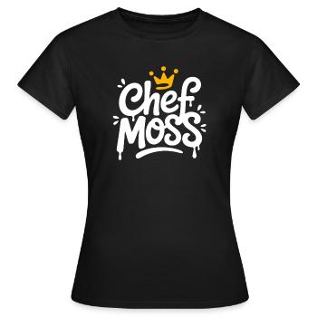 Chef Moss Crown Logo - Women's T-Shirt - black - Front - AI Model Female 172 dark (172cm)