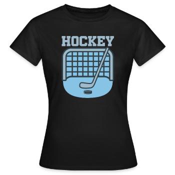 Articles de fans de Hockey Goal – Hockey sur glace - T-shirt Femme - noir - Devant - AI Model Female 172 dark (172cm)