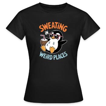 Dictions de transpiration Drôle de cadeau de transpiration - T-shirt Femme - noir - Devant - AI Model Female 172 dark (172cm)