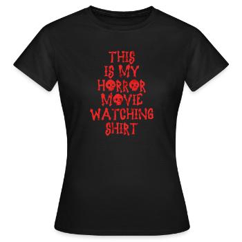 Fans de films d’horreur d’horreur Halloween Film d’horreur - T-shirt Femme - noir - Devant - AI Model Female 172 dark (172cm)