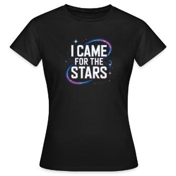 Astronomer Galaxy Outerspace Universe Astronomy - Women's T-Shirt - black - Front - AI Model Female 172 dark (172cm)