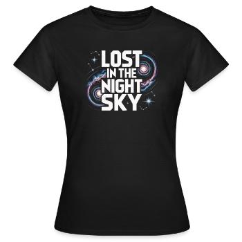 Astronomer Galaxy Outerspace Universe Astronomy - Women's T-Shirt - black - Front - AI Model Female 172 dark (172cm)