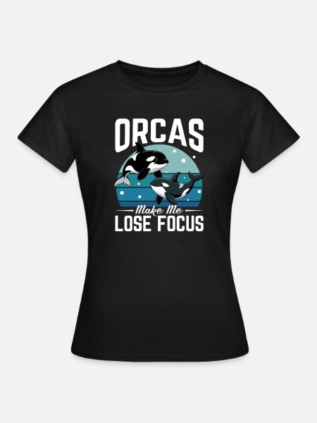 Funny Orca - Frauen T-Shirt - Schwarz