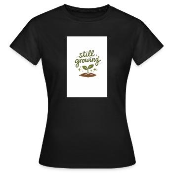 Toujours en croissance - T-shirt Femme - noir - Devant - AI Model Female 172 dark (172cm)