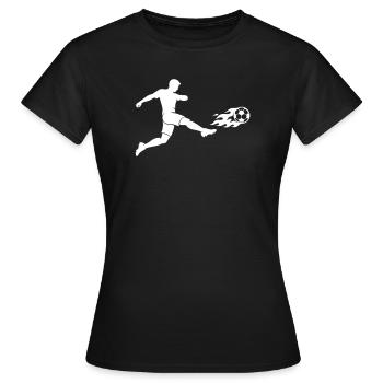 Silhouette d’attaquant de football - T-shirt Femme - noir - Devant - AI Model Female 172 dark (172cm)