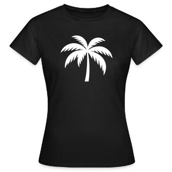Palme Silhouette - Frauen T-Shirt - Schwarz - Vorne - AI Model Female 172 dark (172cm)