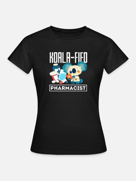 Koala-apotheker Pharmazietechniker - Frauen T-Shirt - Schwarz