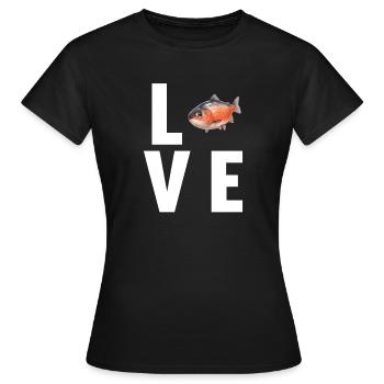 Saumon Saumon - T-shirt Femme - noir - Devant - AI Model Female 172 dark (172cm)