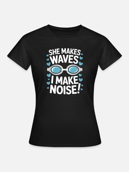 Schwimmen Sprüche Lustiges Schwimmen Geschenk - Frauen T-Shirt - Schwarz