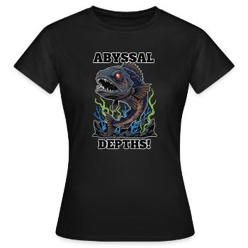 Abyssal Fish Abyssal Depths Fierce - Women's T-Shirt - black - Front - AI Model Female 172 dark (172cm)