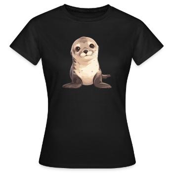 Lions de mer Lion de mer - T-shirt Femme - noir - Devant - AI Model Female 172 dark (172cm)