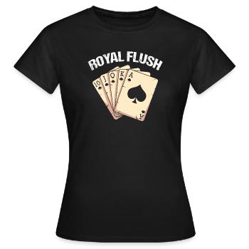 Spielkarte Kartenspiel Pik Pikass - Frauen T-Shirt - Schwarz - Vorne - AI Model Female 172 dark (172cm)