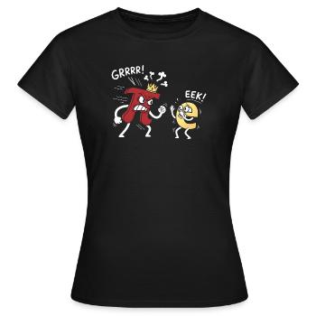 Constantes mathématiques Pi menacé e Comic - T-shirt Femme - noir - Devant - AI Model Female 172 dark (172cm)