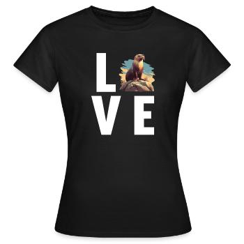 Lions de mer Lion de mer - T-shirt Femme - noir - Devant - AI Model Female 172 dark (172cm)