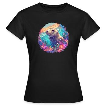 Lions de mer Lion de mer - T-shirt Femme - noir - Devant - AI Model Female 172 dark (172cm)