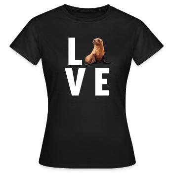 Lions de mer Lion de mer - T-shirt Femme - noir - Devant - AI Model Female 172 dark (172cm)