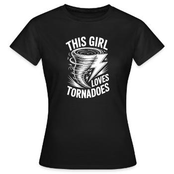 Dictons sur les tornades Tornades Drôle de cadeau de tornade - T-shirt Femme - noir - Devant - AI Model Female 172 dark (172cm)