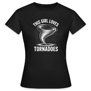 Dictons sur les tornades Tornades Drôle de cadeau de tornade - T-shirt Femme - noir - Devant - AI Model Female 172 dark (172cm)