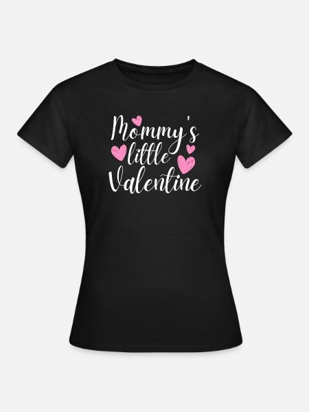 Mamas kleiner Valentin - Frauen T-Shirt - Schwarz