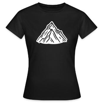 Montagnes Symbole des Alpes - T-shirt Femme - noir - Devant - AI Model Female 172 dark (172cm)