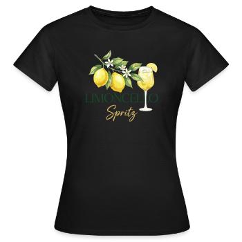 Limoncello Spritz – Sommer Drink Zitronen Design - Frauen T-Shirt - Schwarz - Vorne - AI Model Female 172 dark (172cm)