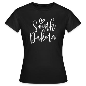 Cœur du Sud, Amour des Femmes, Dakota du Sud - T-shirt Femme - noir - Devant - AI Model Female 172 dark (172cm)