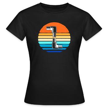Plombier Plombier - T-shirt Femme - noir - Devant - AI Model Female 172 dark (172cm)