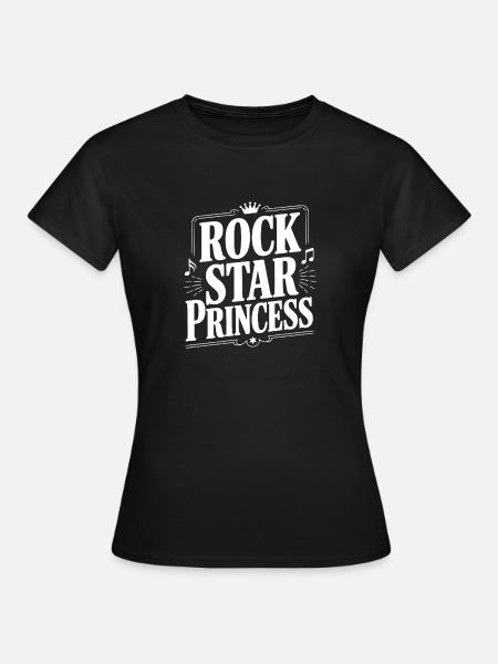 Rock Star Princess - Frauen T-Shirt - Schwarz