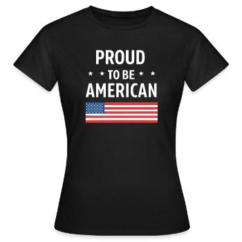 American Pride with US Flag - Women's T-Shirt - black - Front - AI Model Female 172 dark (172cm)