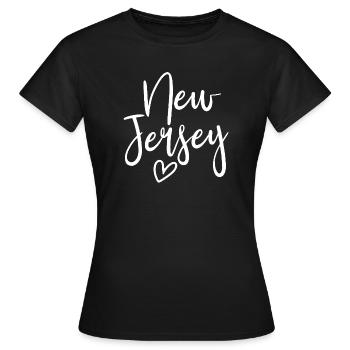 New Jersey Heart Women's Love New Jersey - Frauen T-Shirt - Schwarz - Vorne - AI Model Female 172 dark (172cm)