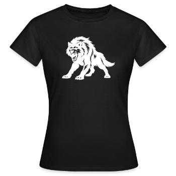 Silhouette de loup - T-shirt Femme - noir - Devant - AI Model Female 172 dark (172cm)