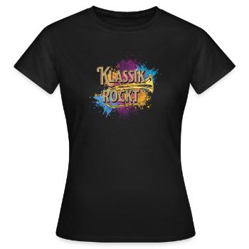 Cor ténor - musique classique, rocks, musique classique, éventail, cuivres - T-shirt Femme - noir - Devant - AI Model Female 172 dark (172cm)