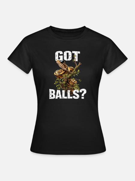 Königspython Schlangen Liebhaber Terrarium Python - Frauen T-Shirt - Schwarz