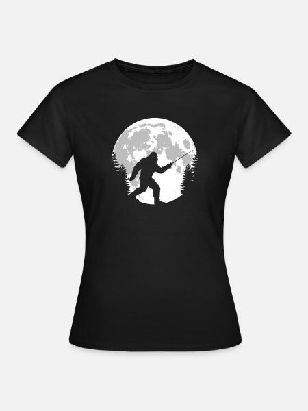 Bigfoot Fechten Silhouette - Frauen T-Shirt - Schwarz