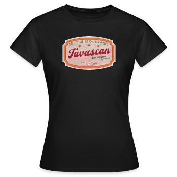 Label alpin Tavascan Espagne - T-shirt Femme - noir - Devant - AI Model Female 172 dark (172cm)
