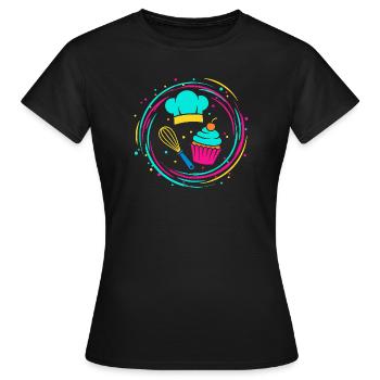 Bäcker - Frauen T-Shirt - Schwarz - Vorne - AI Model Female 172 dark (172cm)