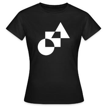 Monochrome Geometric Mosaic - Women's T-Shirt - black - Front - AI Model Female 172 dark (172cm)