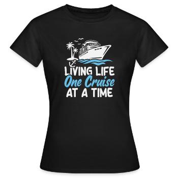 Kreuzfahrtschiff Sommerurlaub - Frauen T-Shirt - Schwarz - Vorne - AI Model Female 172 dark (172cm)