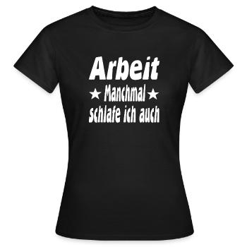 Travail - T-shirt Femme - noir - Devant - AI Model Female 172 dark (172cm)
