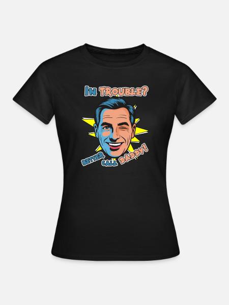 Better Call Dad Cartoon - Frauen T-Shirt - Schwarz