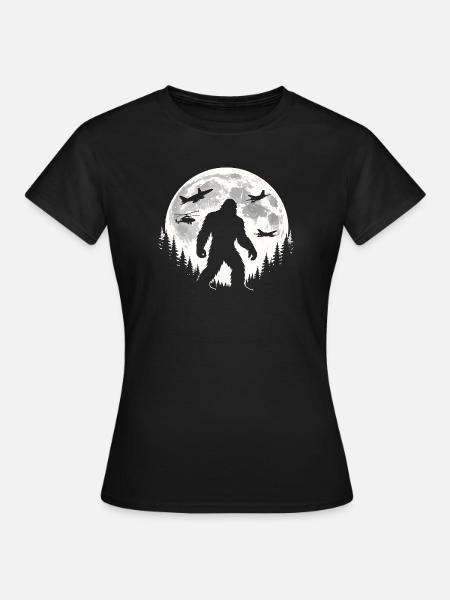 Bigfoot Flugzeuge - Frauen T-Shirt - Schwarz